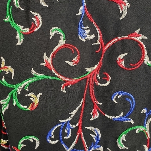 VTG CJ Laing Silk Embroidered Party Dress Pants EU - Picture 6 of 15